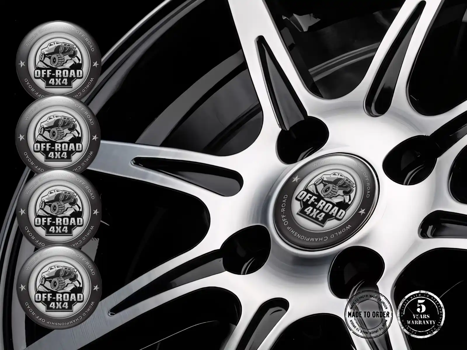 Rim Stickers Car Variant Domed Label Style